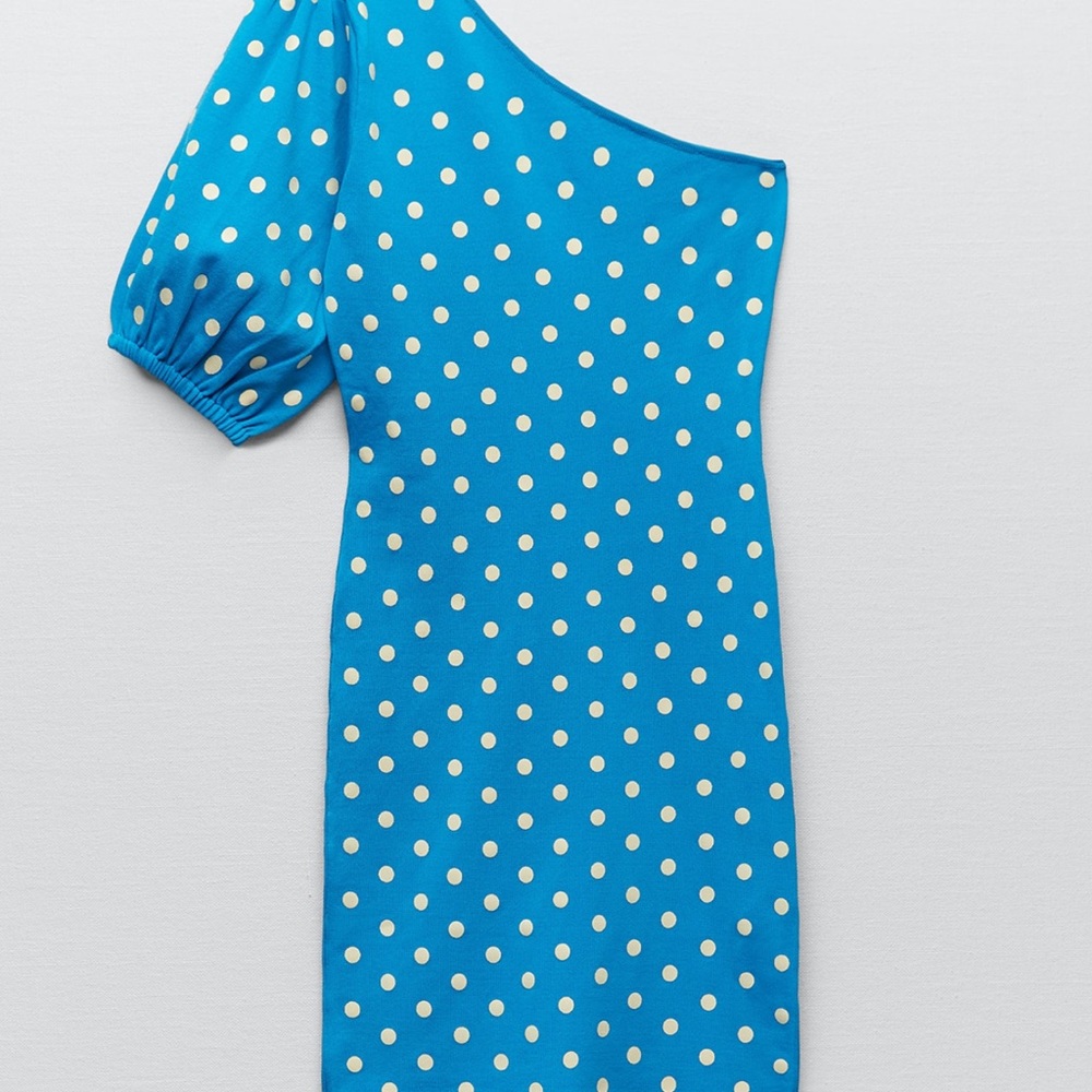 Polka dot knit dress
